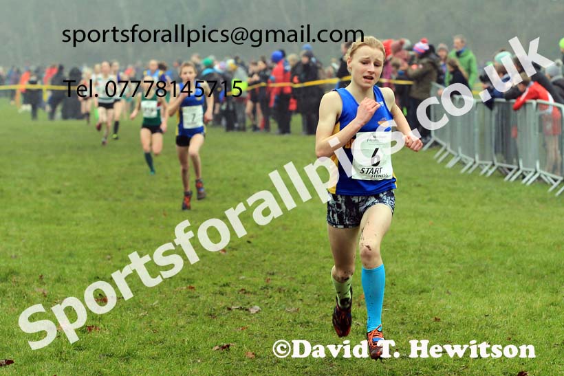 Girls Under-13s 2023 Northern Cross Country Champs., Witton Park, Blackburn. Photo: David T. Hewitson/Sports for All Pics